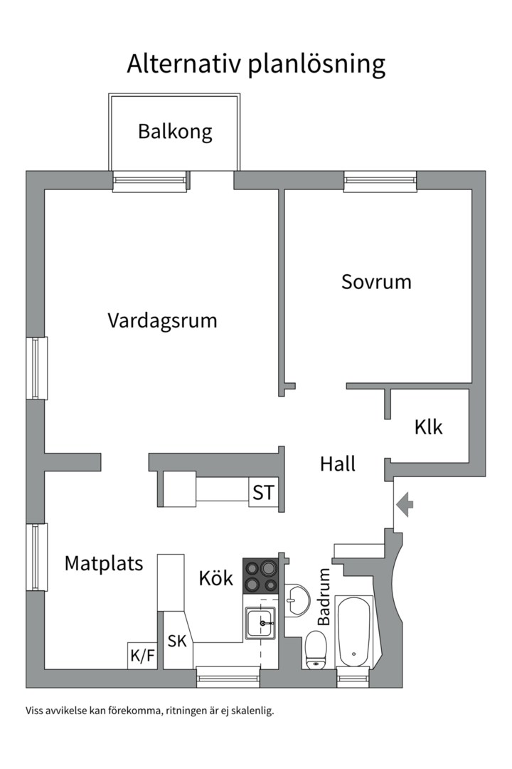 Planlösning från Hökmossevägen 9, Till salu i Hökmossen/Telefonplan, Stockholm