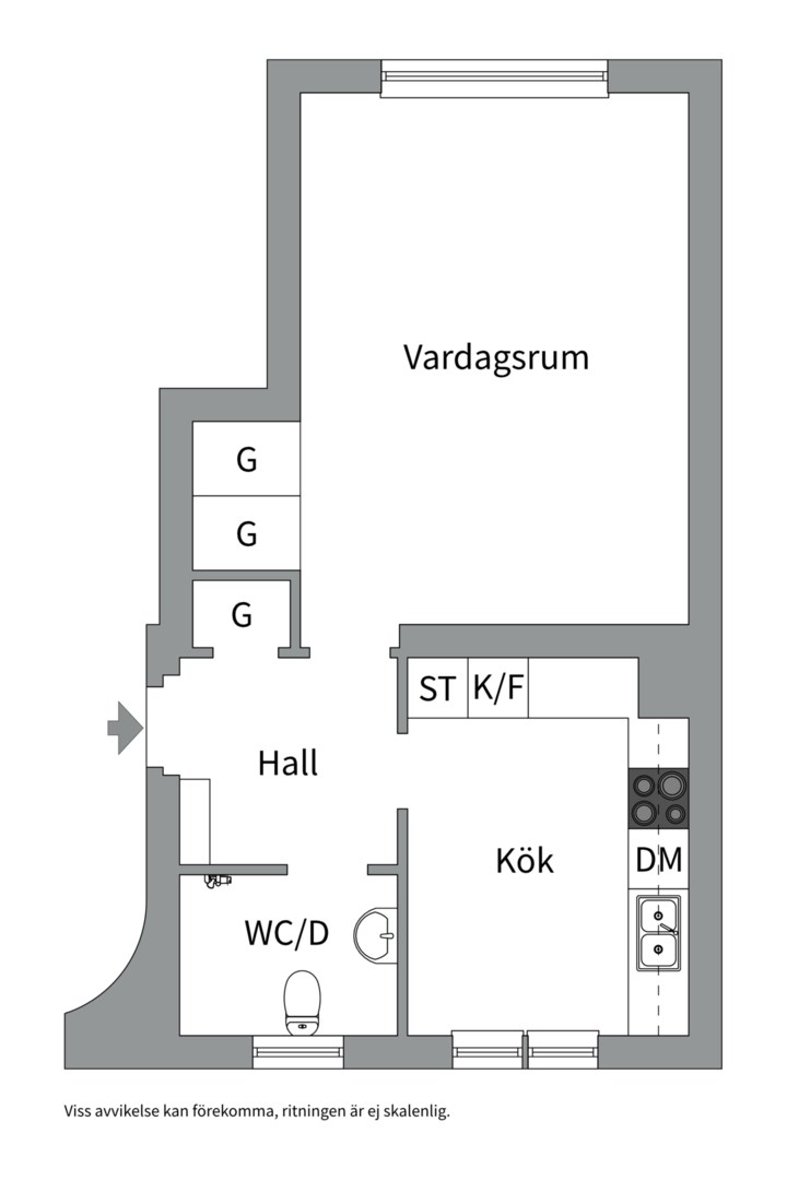 Planlösning från Cirkusvägen 1, Kommande i Västberga Telefonplan, Stockholm