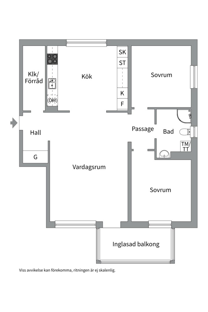 Planlösning från Herrhagsvägen 403, Såld i Herrhagen, Uppsala