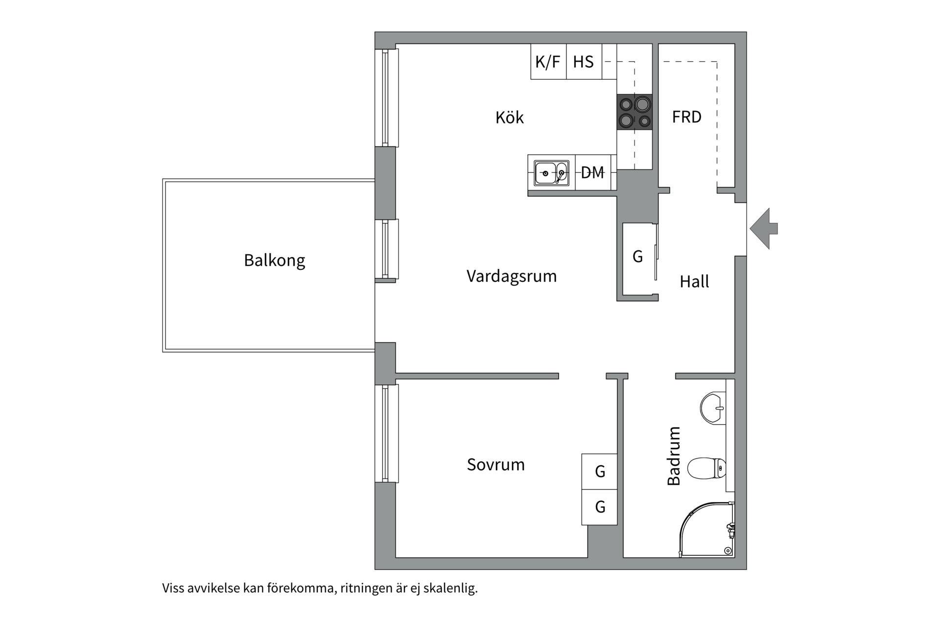 Bostadsbild från Sågargatan 8B, Kommande i Kungsängen, Uppsala