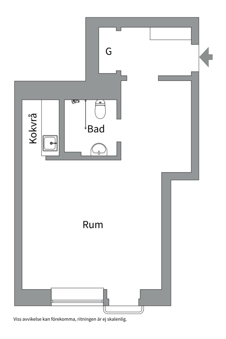 Planlösning från Luthagsesplanaden 6B, Till salu i , Uppsala