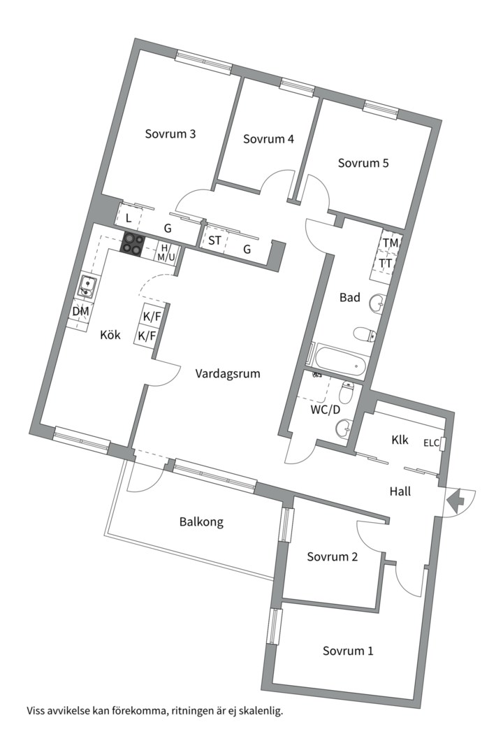 Planlösning från Plattgatan 6, Till salu i Luthagen, Uppsala