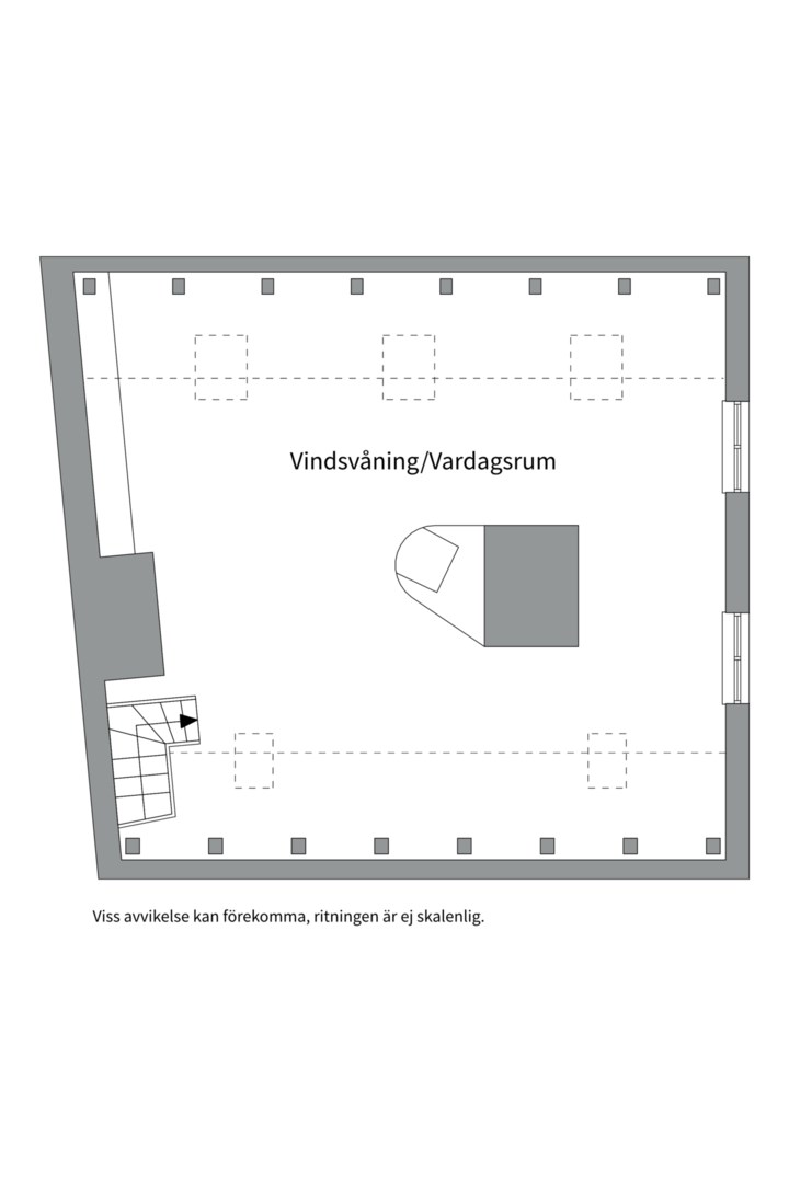 Planlösning från Kåkbrinken 3, Till salu i Gamla stan, Stockholm