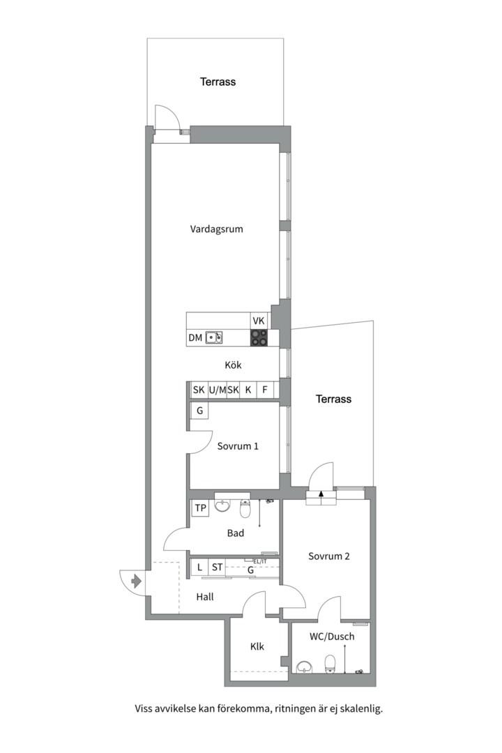 Planlösning från Augustendalsvägen 37, Kommande i Nacka Strand, Nacka