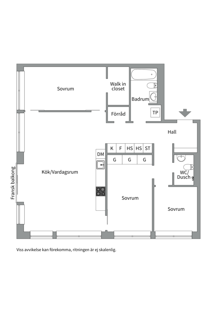 Planlösning från Fabrikörvägen 10A, Kommande i Nacka Strand, Nacka