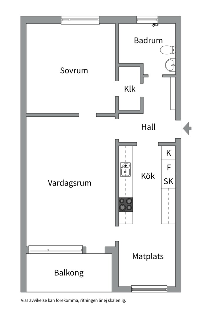 Planlösning från Viktor Rydbergsgatan 9, Till salu i Nyby, Uppsala