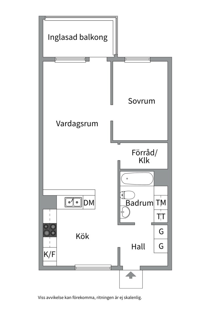 Planlösning från Barbro Alvings gata 23, Till salu i Fruängen, Stockholm