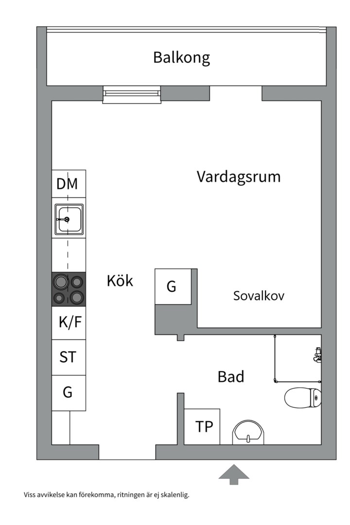 Planlösning från Prefektgatan 1, Till salu i Rosendal, Uppsala