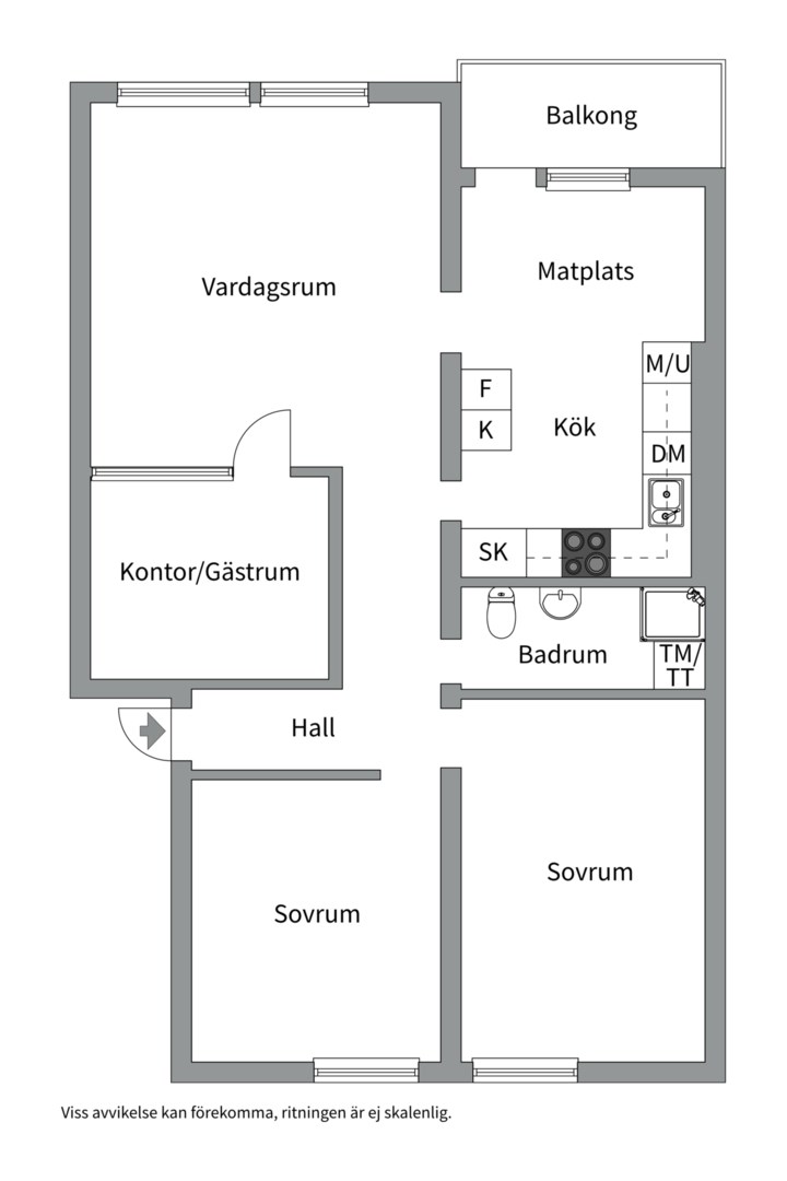 Planlösning från Ekuddsvägen 7, Kommande i Ekudden, Nacka