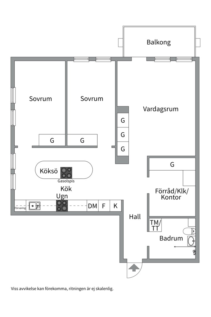 Planlösning från Skarpövägen 9, Såld i Västra Orminge, Nacka