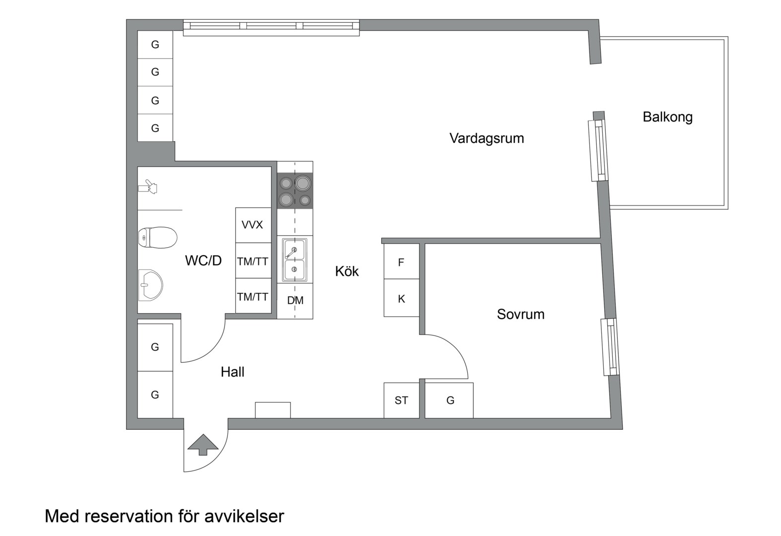 Planlösning från Kista Alléväg 37, Kommande i Kista, Stockholm