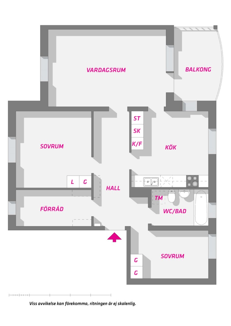 Planlösning från Stenhagsvägen 156, Till salu i Stenhagen, Uppsala