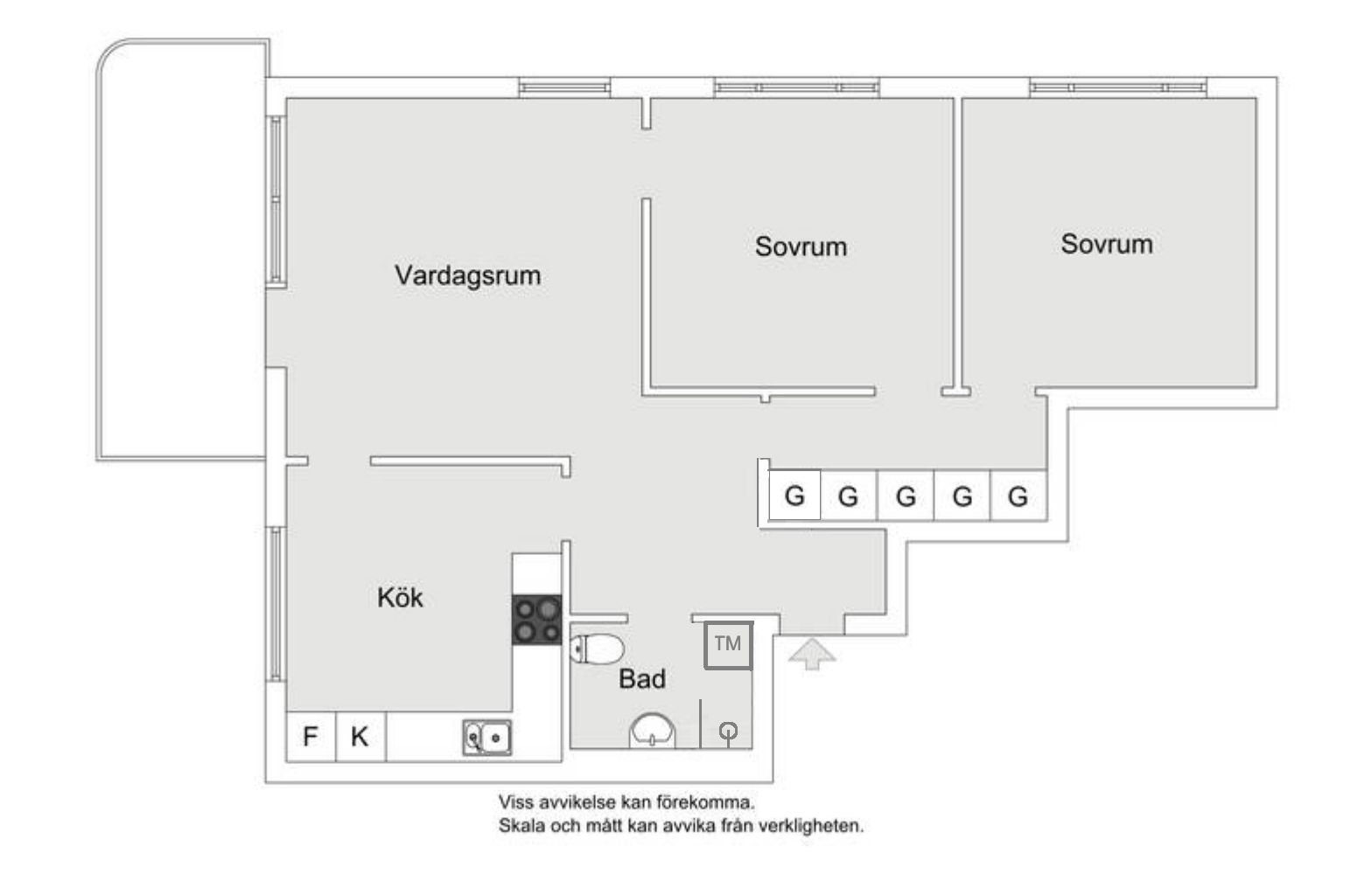 Planlösning från Augustendalsvägen 26, Kommande i Nacka Strand, Nacka