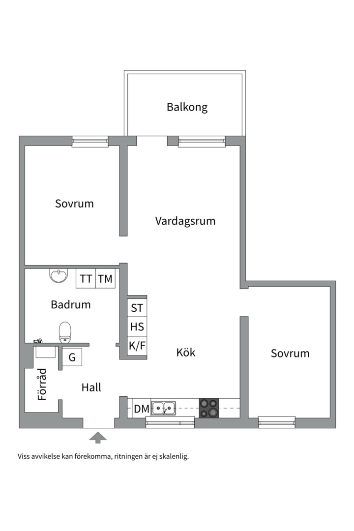 Planlösning från Fidravägen 73, Till salu i , Nacka