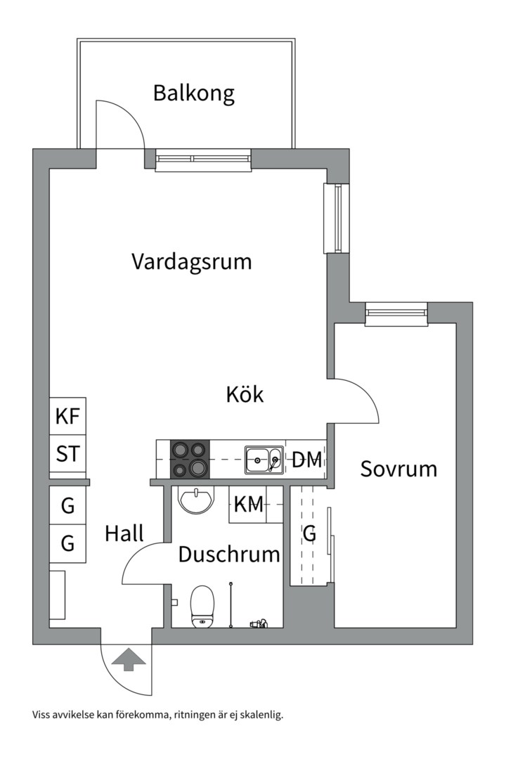 Planlösning från Gustavsbergs allé 34, Kommande i Gustavsbergs - Porslinskvarteren, Värmdö