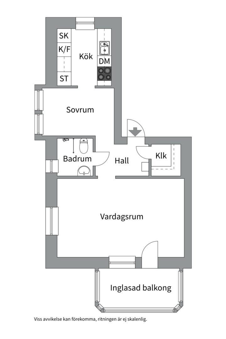 Planlösning från Spantgatan 11F, Till salu i Stohagen, Västerås