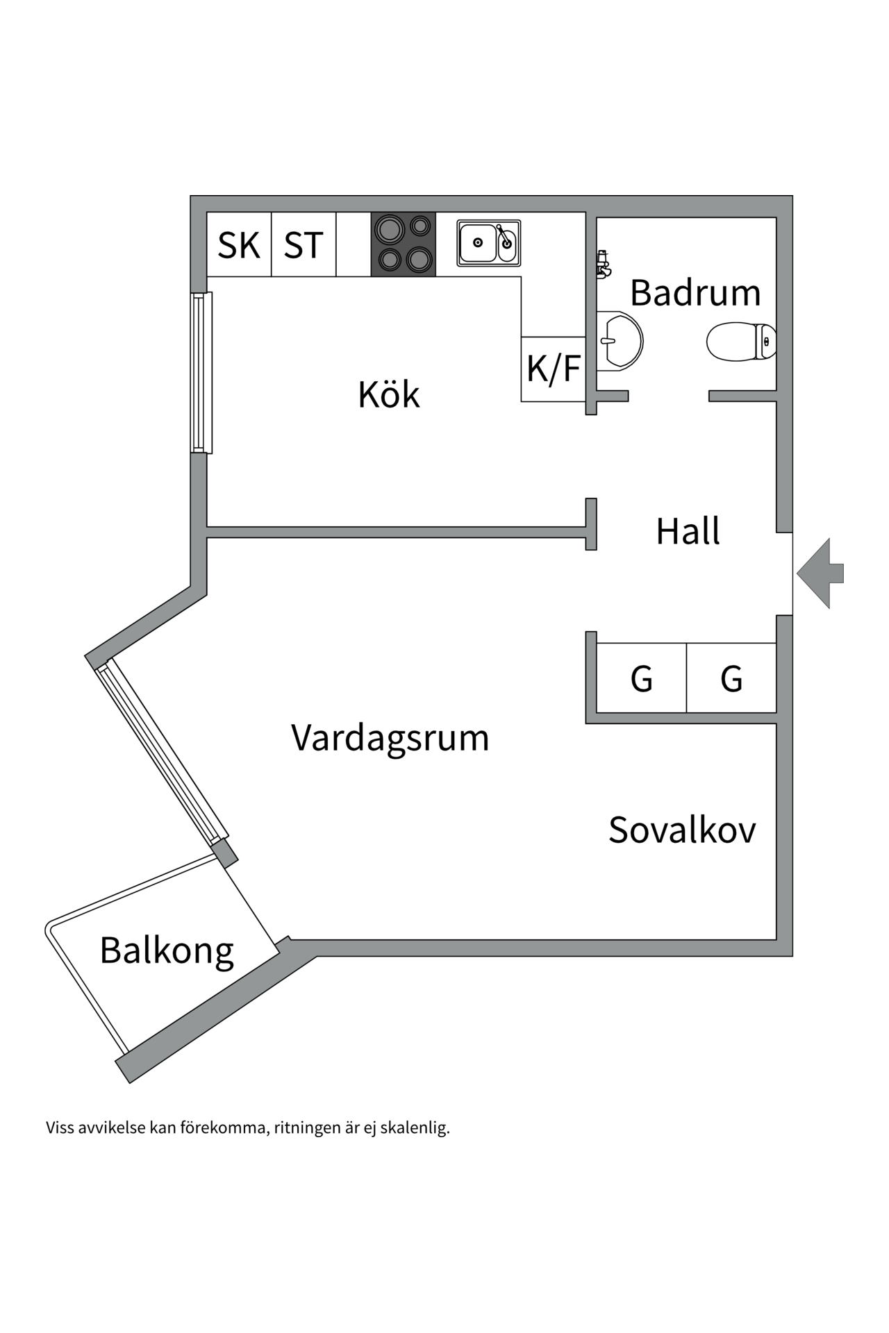 Bostadsbild från Karlsrogatan 83A, Kommande i Sommarro, Uppsala