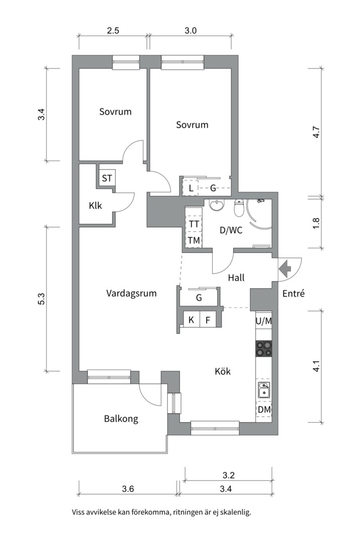 Planlösning från Förhandstips Bostadsrätt, Såld i Kungsängen, Uppsala