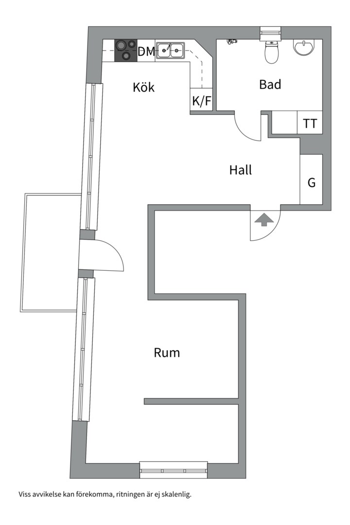 Planlösning från Erik Segersälls väg 18, 2 tr, Till salu i Aspudden, Stockholm