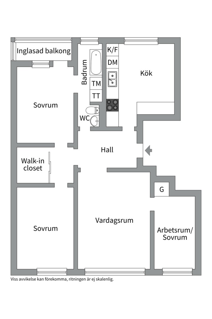 Planlösning från Nybohovsbacken 87, 3 tr, Kommande i Liljeholmen - Liljeholmskajen, Stockholm