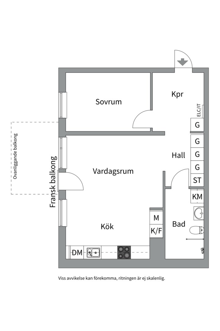 Planlösning från Marieviksgatan 41, Kommande i Liljeholmen - Liljeholmskajen, Stockholm