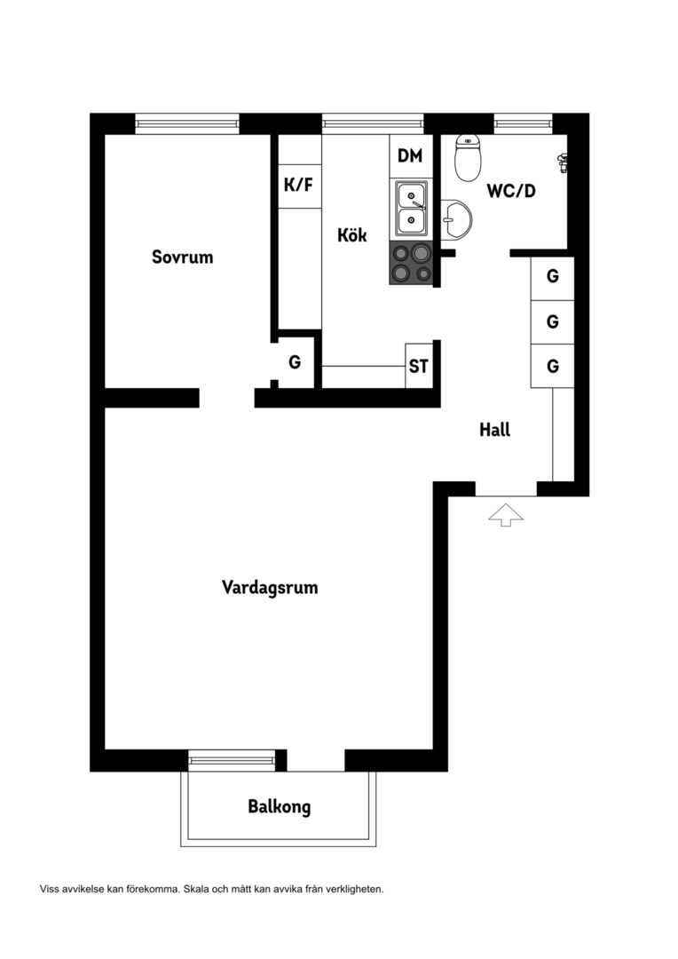 Planlösning från Kyndelsmässogränd 16, 3 tr, Såld i Midsommarkransen, Stockholm