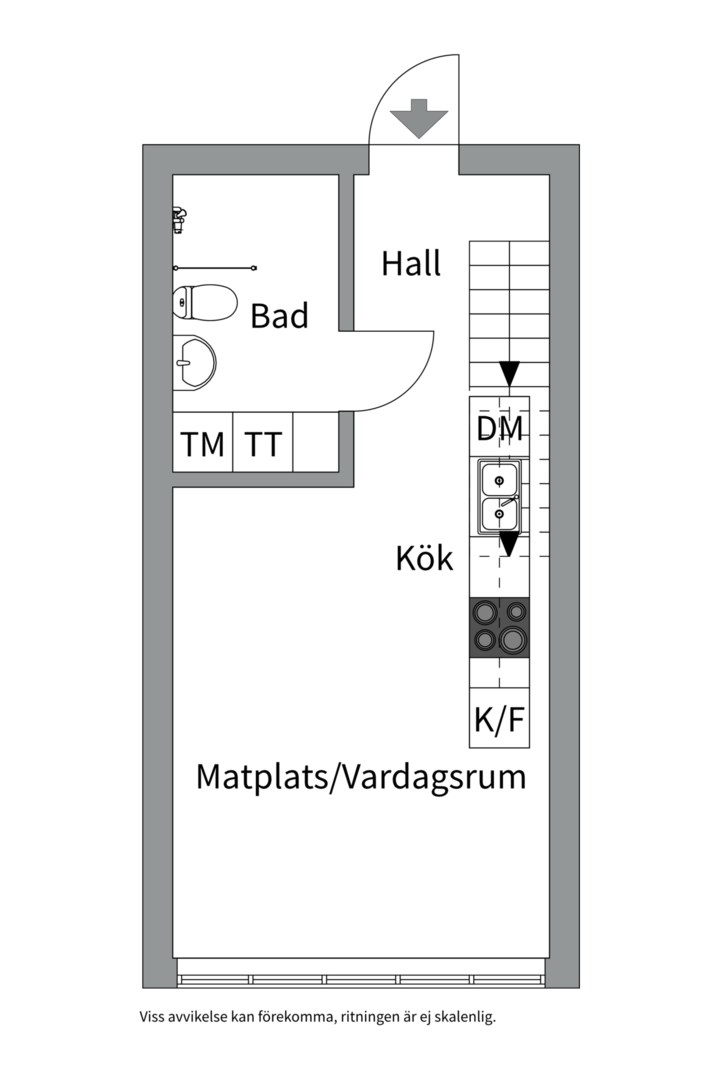 Planlösning från Wilhelm Kåges gata 96, Till salu i Gustavsbergs - Porslinskvarteren, Värmdö