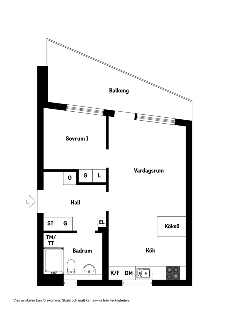 Planlösning från Liljeholmstorget 14, Såld i Liljeholmen - Liljeholmskajen, Stockholm