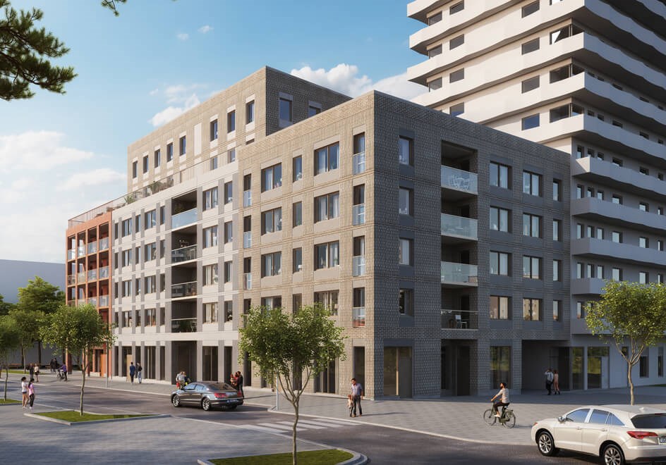 Bostadsbild från Lokomobilvägen 2C, Kommande i Nacka Strand, Nacka