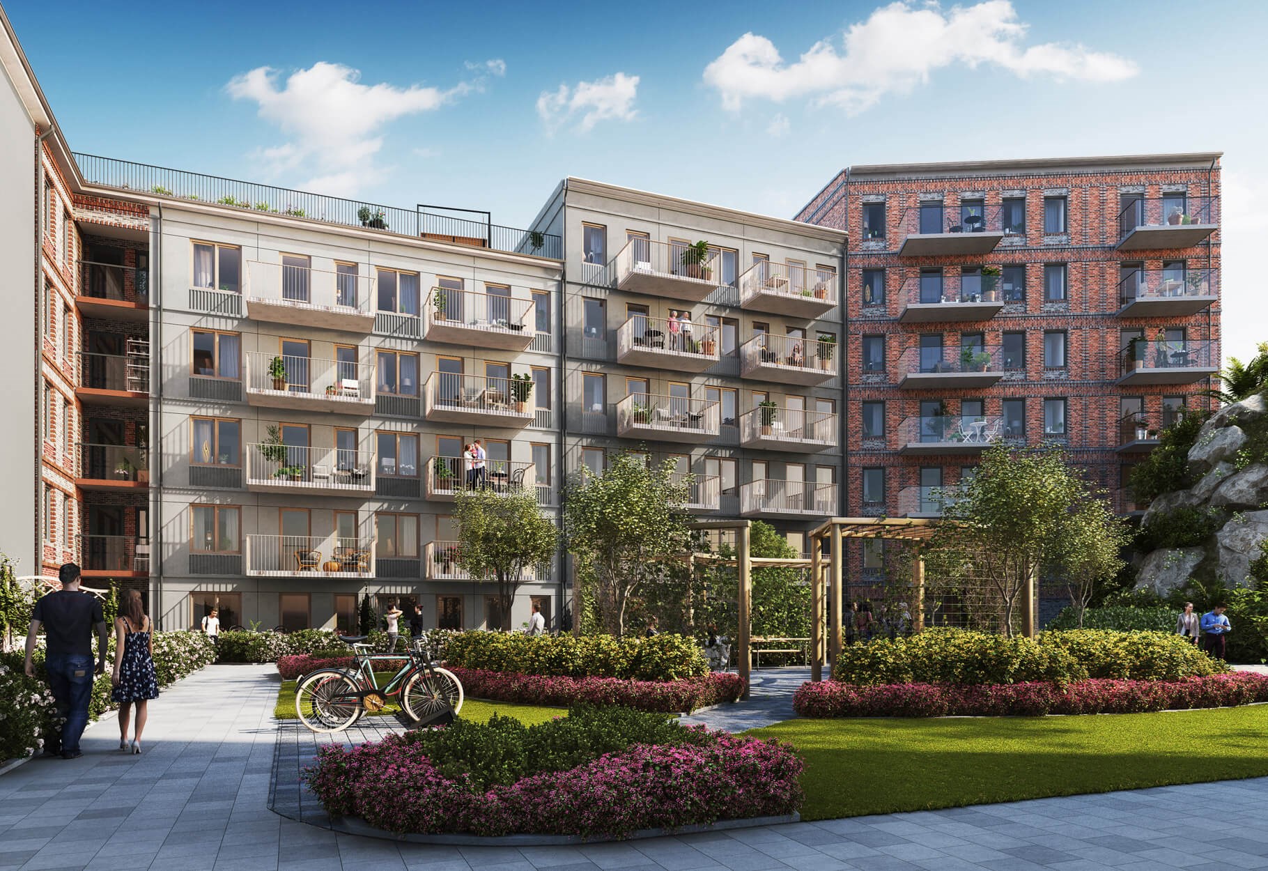 Bostadsbild från Lokomobilvägen 2C, Kommande i Nacka Strand, Nacka