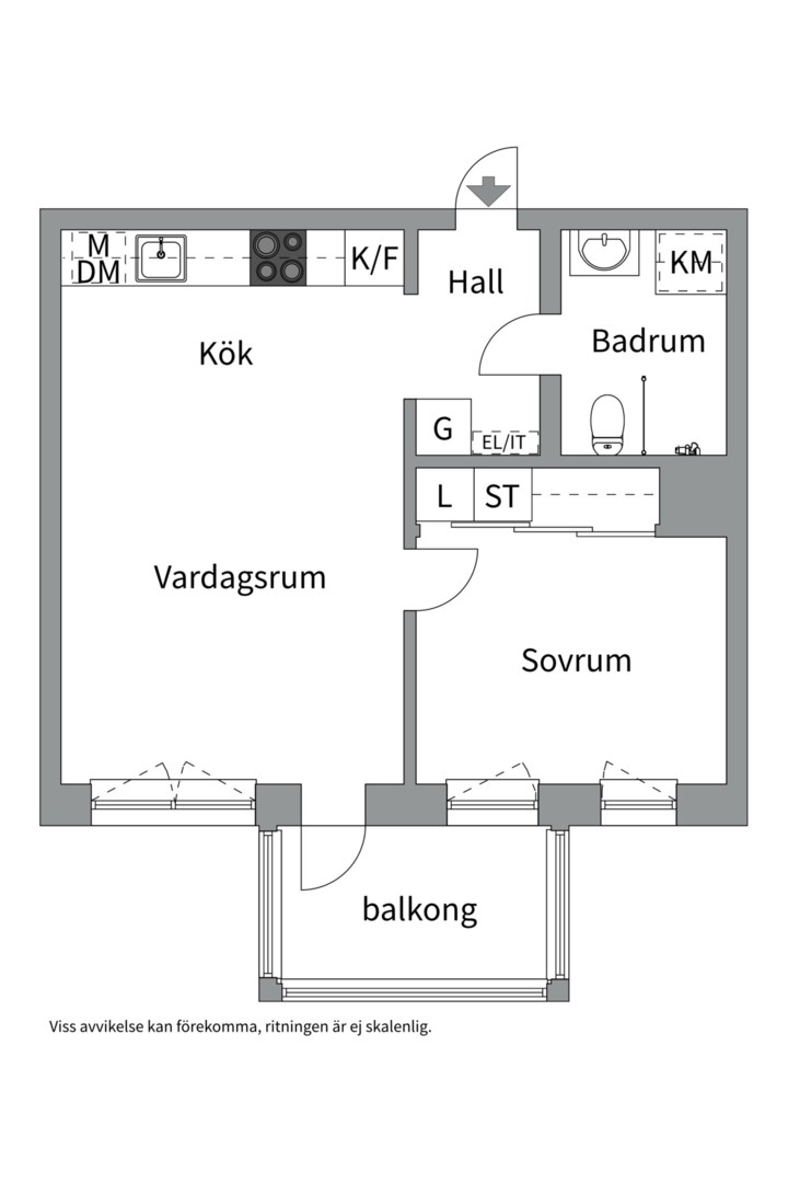 Planlösning från Lokomobilvägen 2C, Kommande i Nacka Strand, Nacka