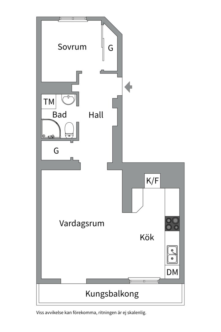 Planlösning från Fridhemsgatan 14 A, Kommande i Kungsholmen, Stockholm