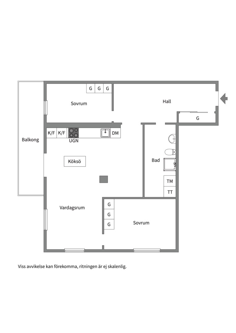 Planlösning från Ormingeringen 62A, Kommande i Västra Orminge, Nacka