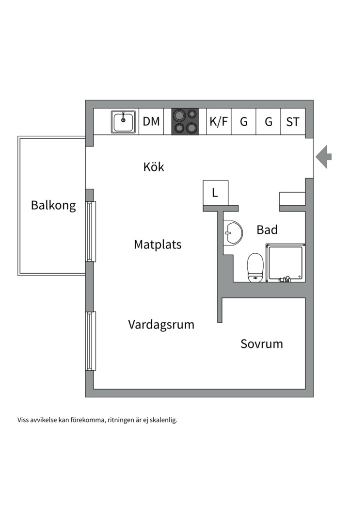 Planlösning från Gimogatan 13A, Kommande i Luthagen, Uppsala