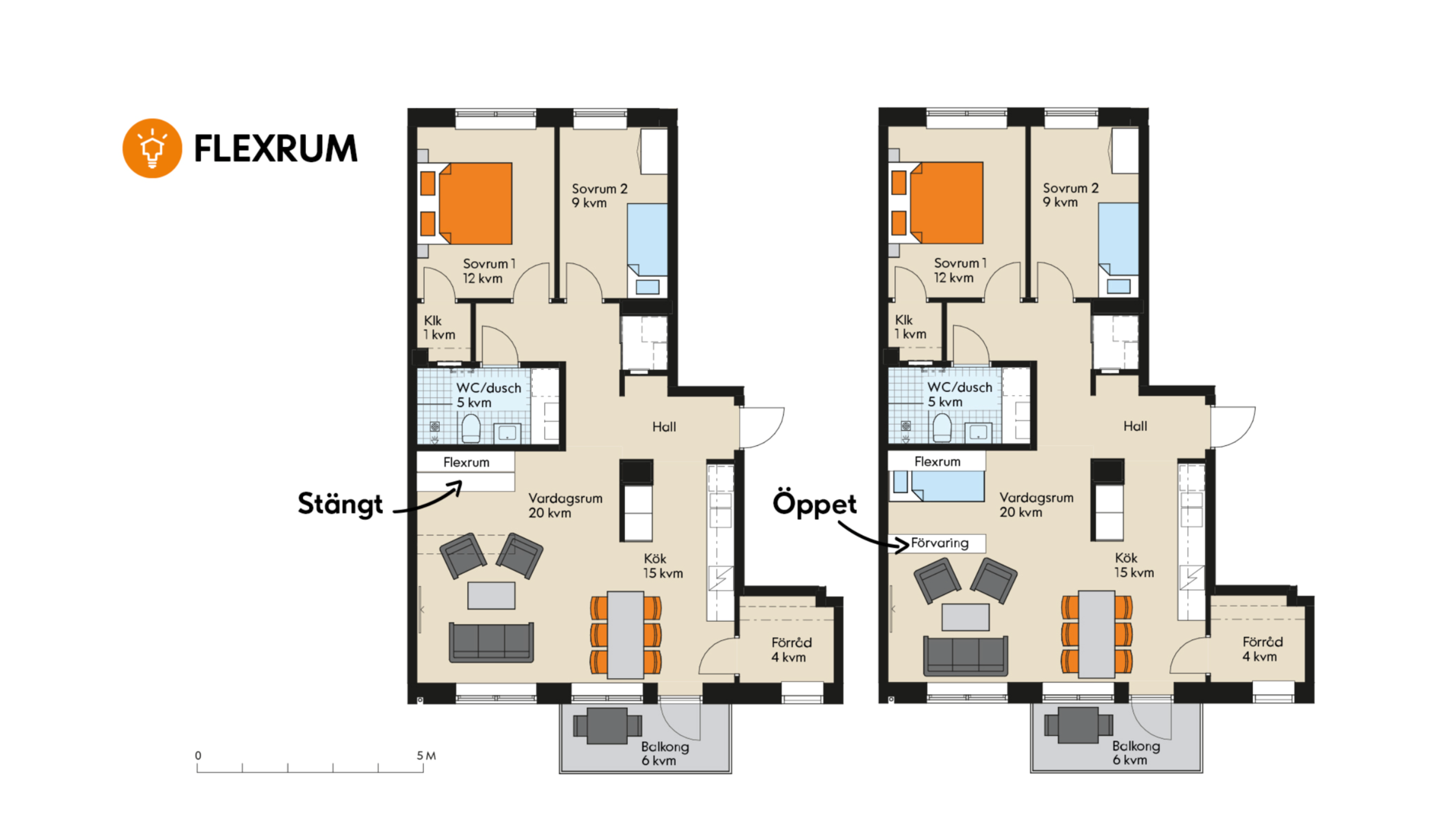 Planlösning från Slalomvägen 10, Till salu i Väsjön, Sollentuna