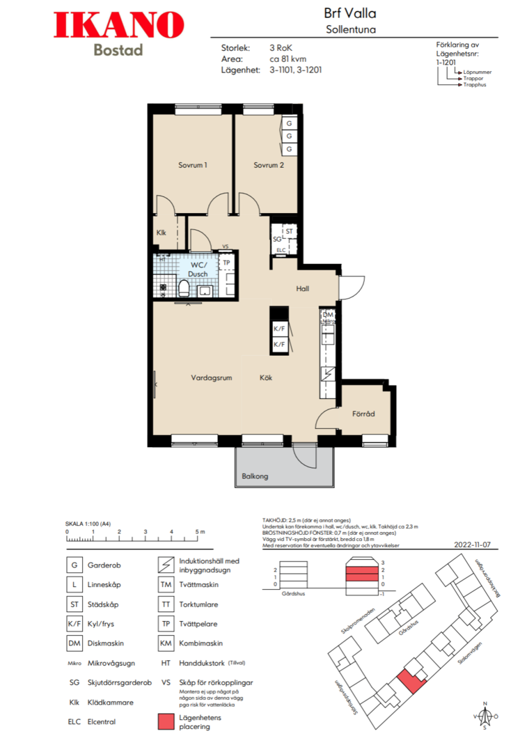 Planlösning från Slalomvägen 10, Till salu i Väsjön, Sollentuna