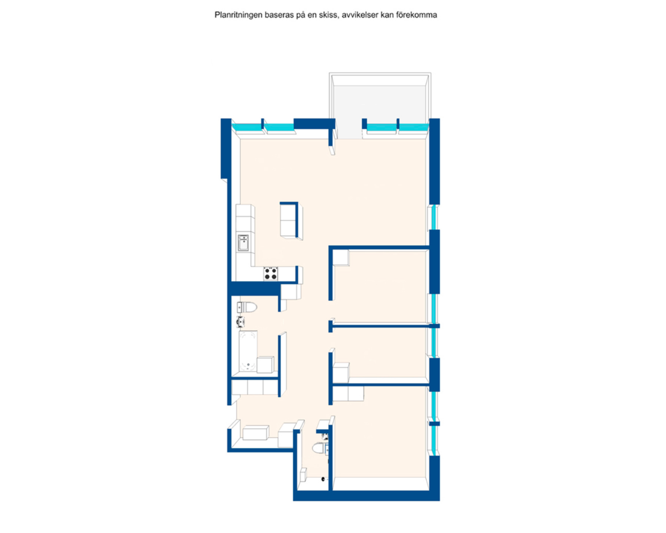 Planlösning från Solskensvägen 17, Såld i Östra Tullingeberg, Botkyrka