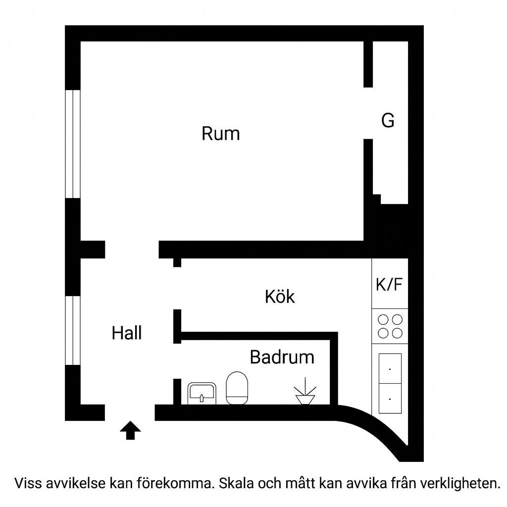 Planlösning från Tegnérgatan 49A, Kommande i Vasastan - Odenplan, Stockholm