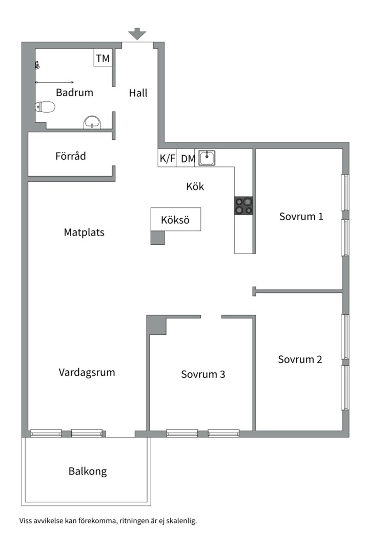 Planlösning från Ormingeringen 68, Till salu i Västra Orminge, Nacka