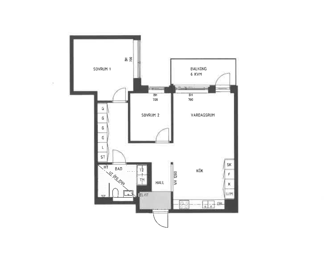 Planlösning från Augustendalsvägen 21, Till salu i Nacka Strand, Nacka