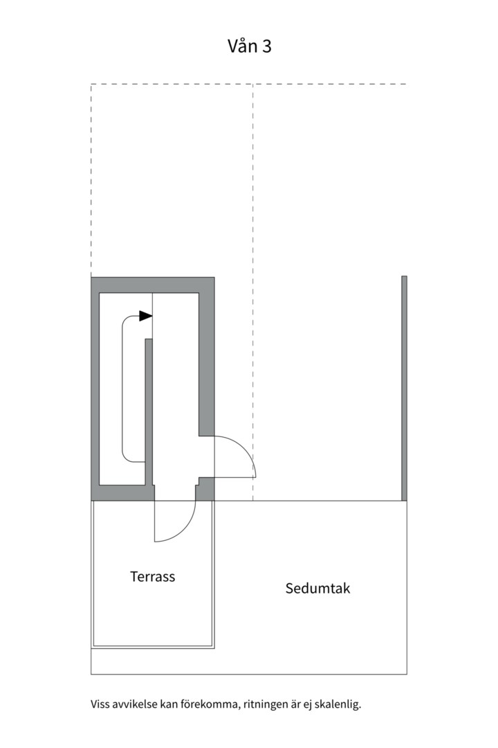 Planlösning från Johannesbäcksgatan 15E, Till salu i Östra Salabacke, Uppsala