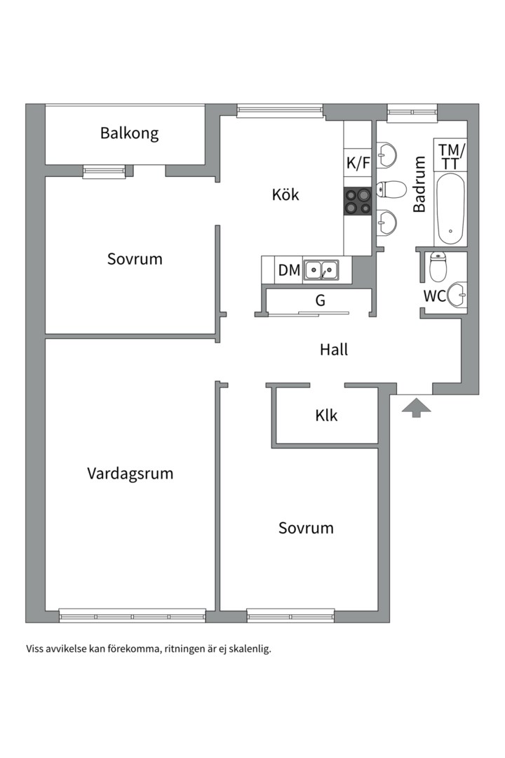 Planlösning från Henriksdalsringen 105, Till salu i Henriksdalsberget, Nacka