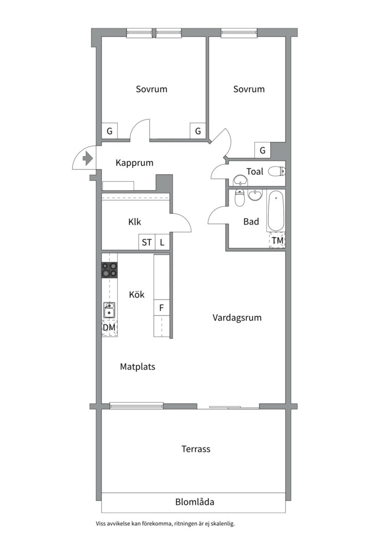 Planlösning från Elgentorpsvägen 17, Kommande i Tullinge Centralt, Botkyrka
