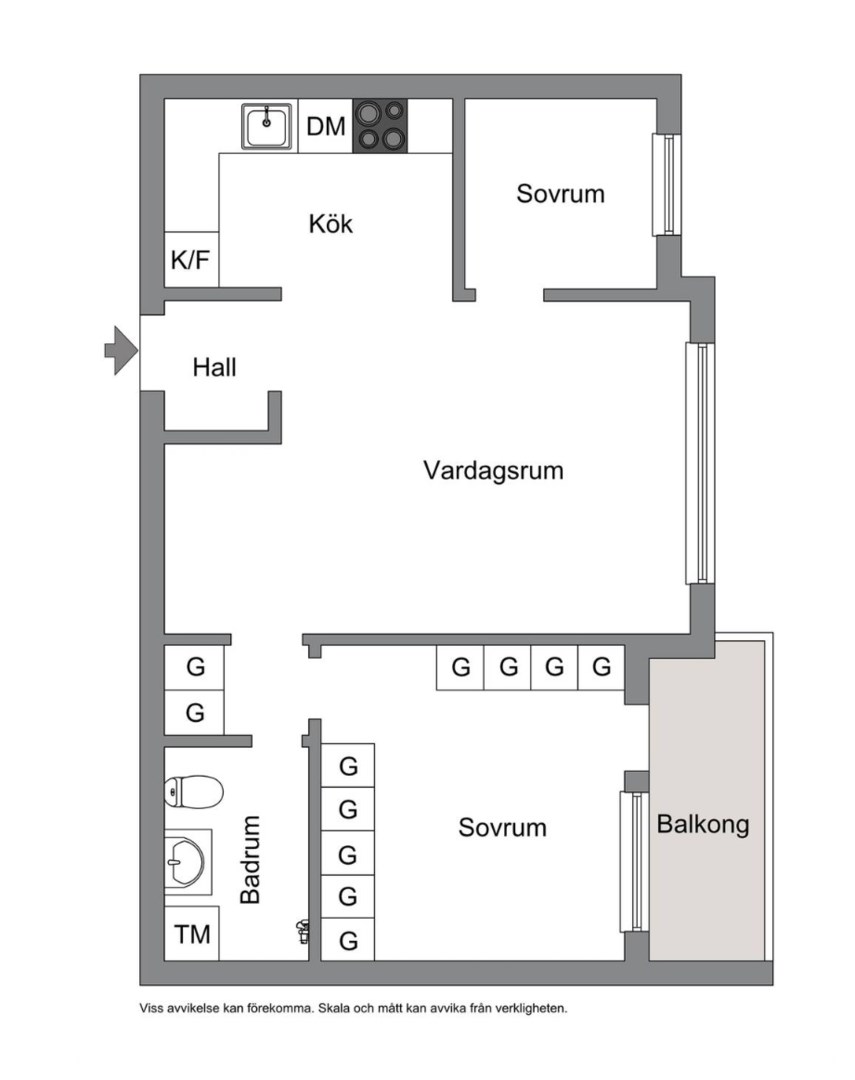 Planlösning från Idungatan 3, Kommande i Vasastan, Stockholm