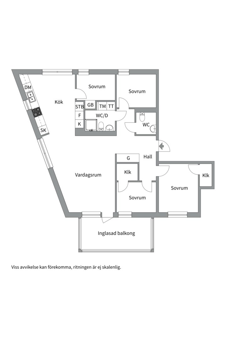 Planlösning från Rosendalsvägen 18, Till salu i Rosendal, Uppsala