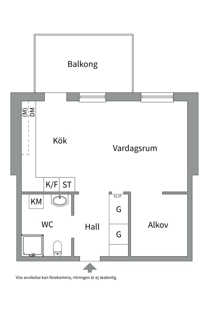 Planlösning från Kungsängsgatan 59G, Till salu i Kungsängen, Uppsala