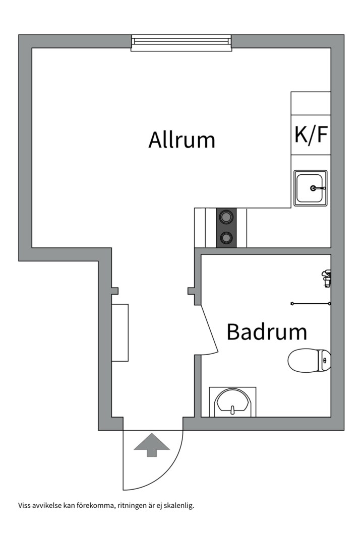 Planlösning från Börjegatan 1B, Till salu i Främre Luthagen, Uppsala