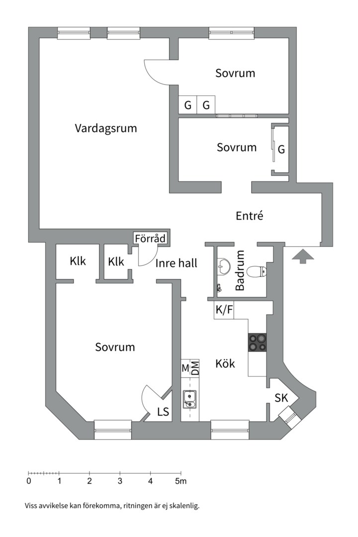 Planlösning från Väderkvarnsgatan 40, Kommande i Fålhagen, Uppsala