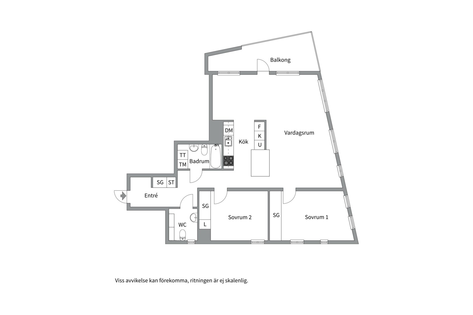 Planlösning från Stationsgatan 34, Såld i Fålhagen, Uppsala