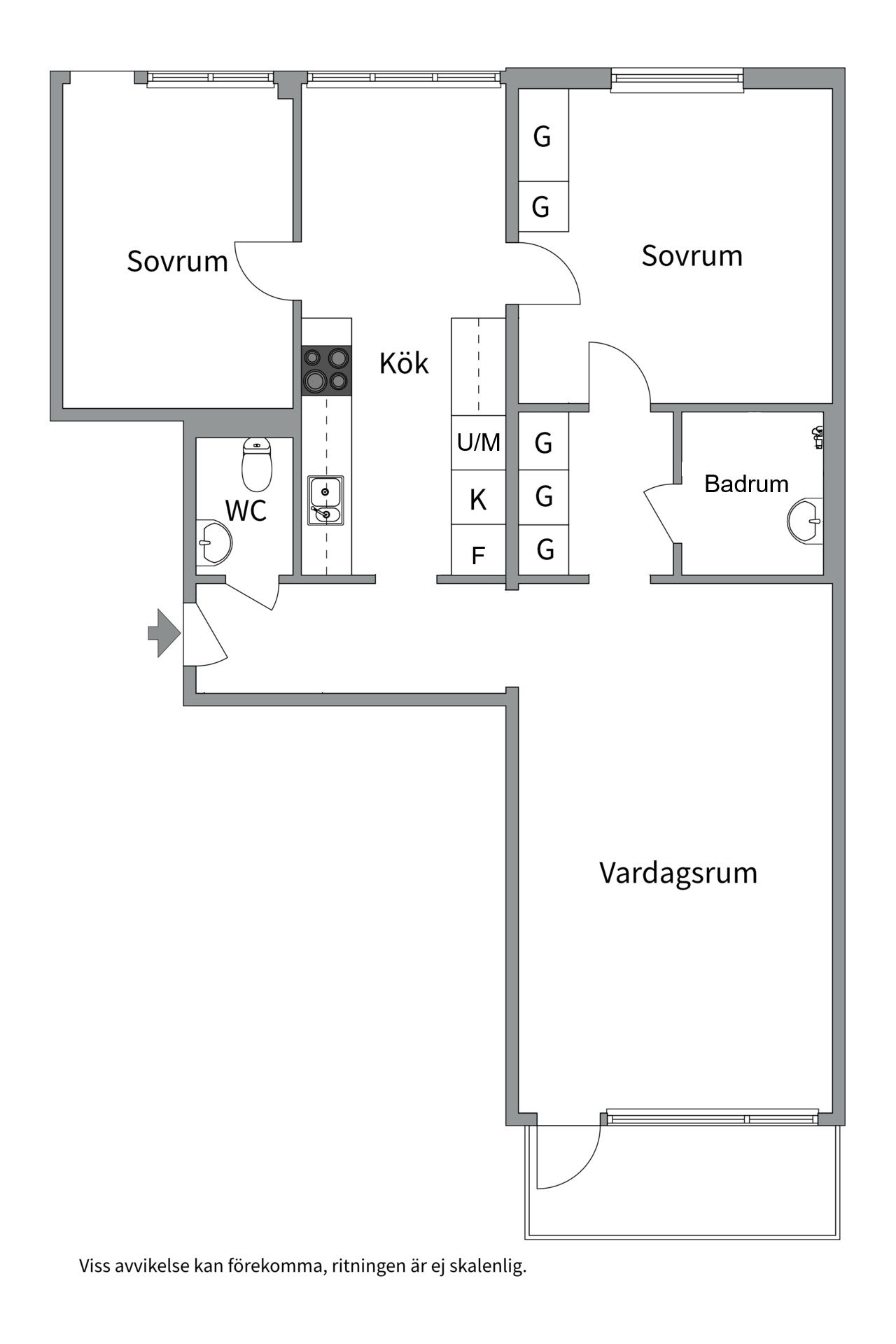 Bostadsbild från Bangatan 29B, Såld i Nordanby, Västerås